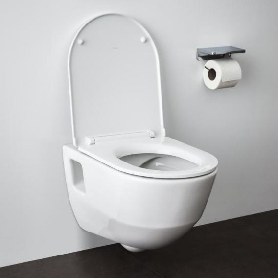 Toilettes suspendue à fond creux, sans bride, avec abattant blanc | LAUFEN Pro | salle de bain - {{L'entrepôt du bricoleur }}