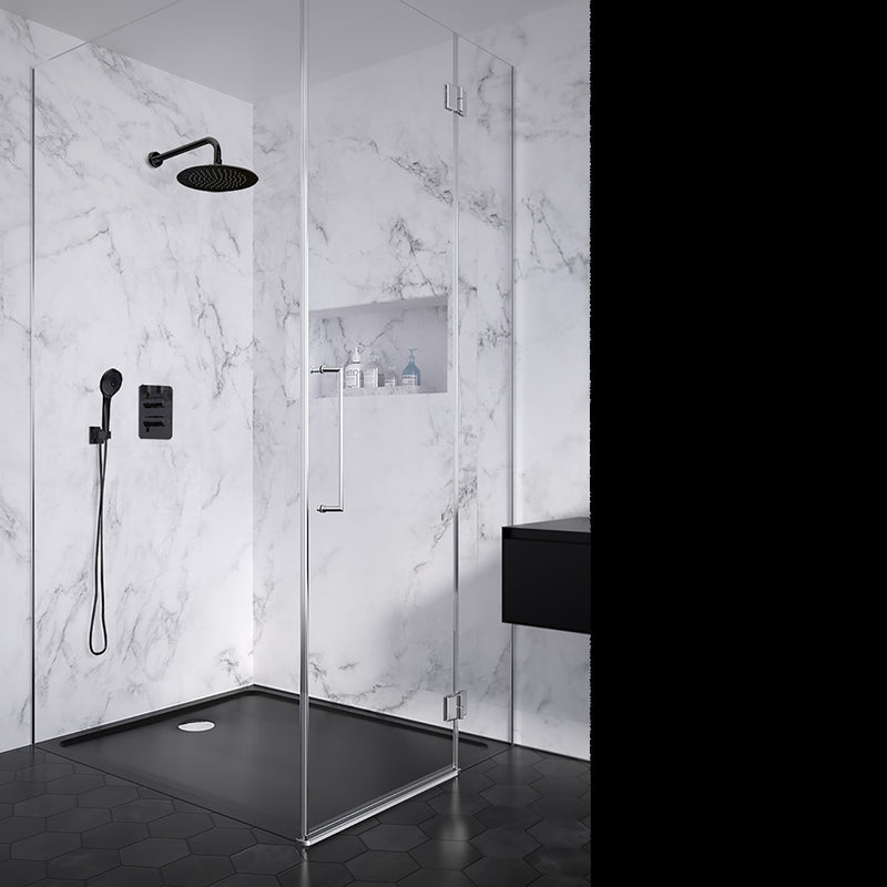 Ensemble de douche 2 voies avec douche de têtê ABS anticalcaire Ø 240 mm et douchette ABS 3 jet, code-support sortie d'eau et flexible | Ramon Soler | Salle de bain - {{L'entrepôt du bricoleur }}